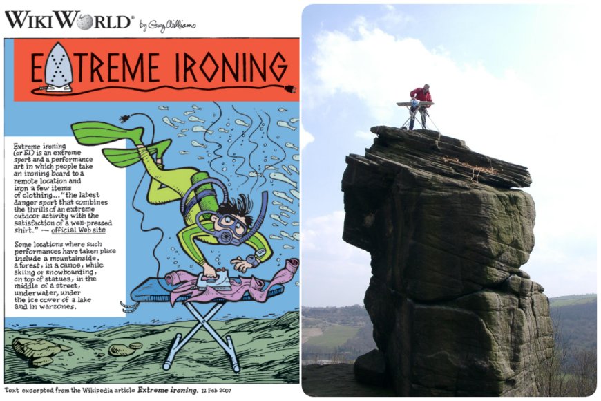 (EURI) Top 30 cuộc thi độc đáo chỉ có tại châu Âu - P3 - Extreme ironing (Anh): Giải thi đấu ủi đồ "trèo đèo vượt suối" gay cấn nhất thế giới